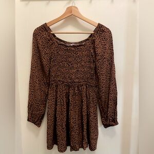 GAP Brown and Black Leopard Print Tunic